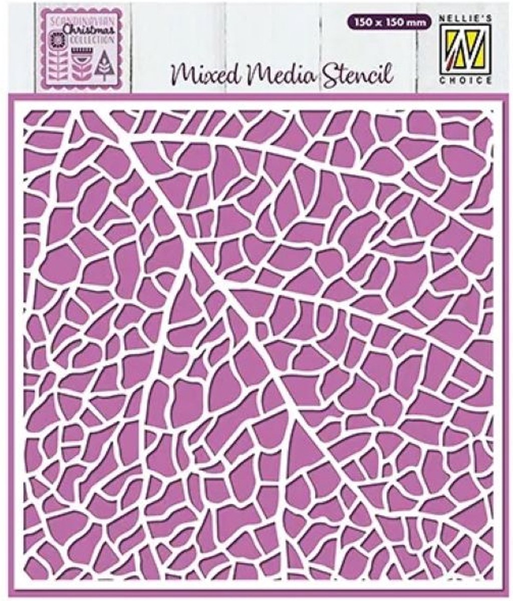 Mixed Media Stencil, Leaf Grain